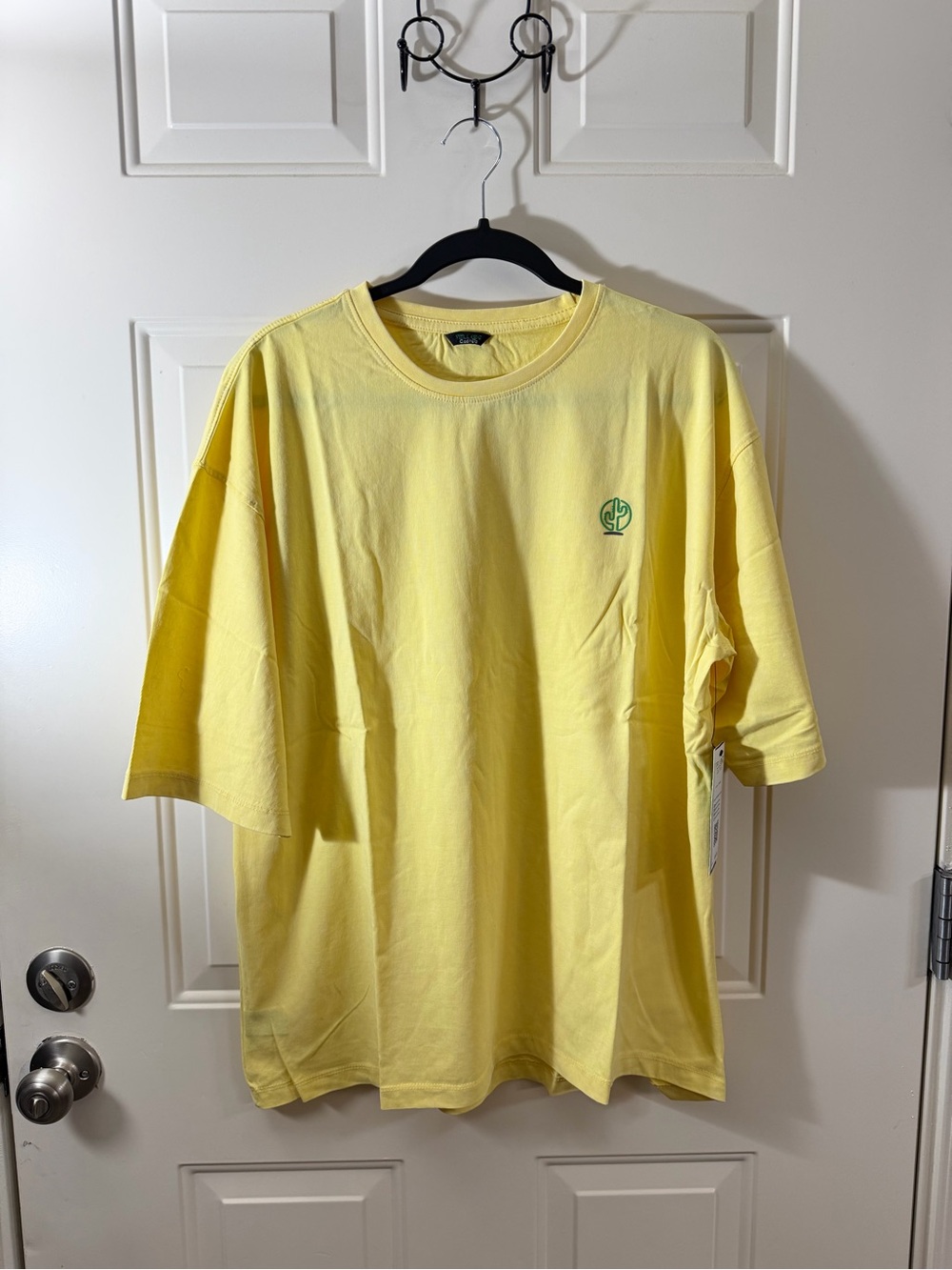 New Yellow Cactus Oversized T-Shirt Unisex XL Popcorn Yellow Streetwear